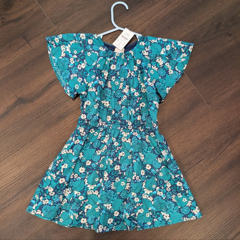 Crewcuts Teal Floral Kids Dress